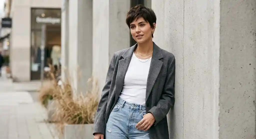 Pixie Cut: Wem steht er wirklich? Auch für mollige Frauen & ab 60 mit Brille Pixie Cut stylen: Ansatz gegen die Wuchsrichtung, Paste nur in den Spitzen